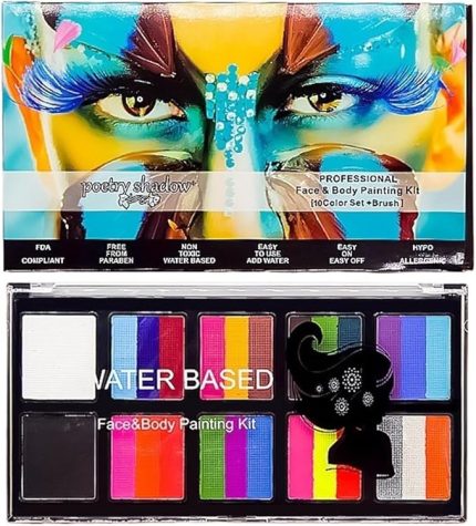 Yüz Boyama Seti Face Paint Set, Party Face Paint Paste, Washable Holiday Party Paint Profesyonel Vücut ve Yüz Boya Seti (Color : B)
