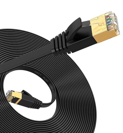 Cat 7 Ethernet Kablosu 10 Gigabit/S 600 Mhz Premium Metal Zırhlı RJ45 Konnektör (3 METRE)