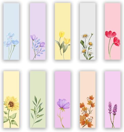 Adet Çiçekler Kitap Ayracı (40x145 mm)