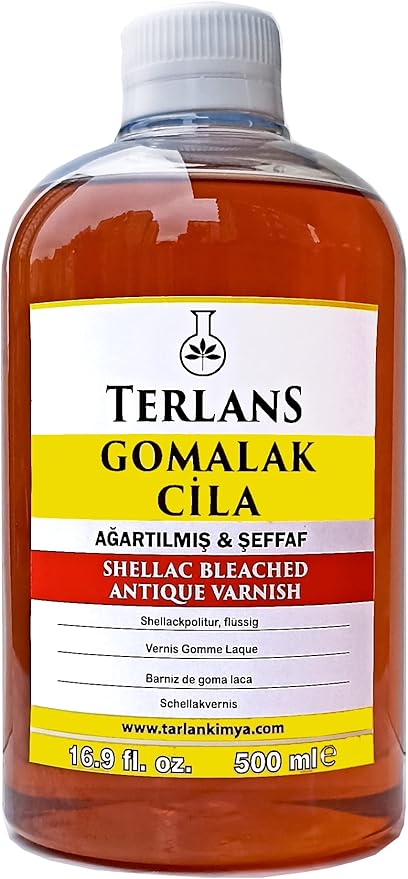 Ağartılmış Şeffaf Gomalak Cilası 500 ml Shellac Bleached
