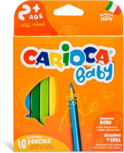 Jumbo Bebek Üçgen Kuru Boya Kalemi, 10'Lu