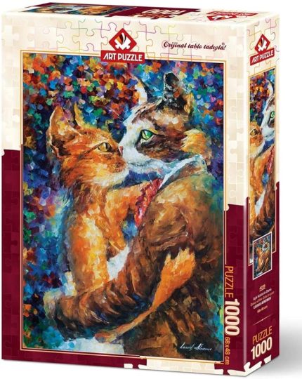 Puzzle Aşık Kedilerin Dansı 1000 Parça Puzzle