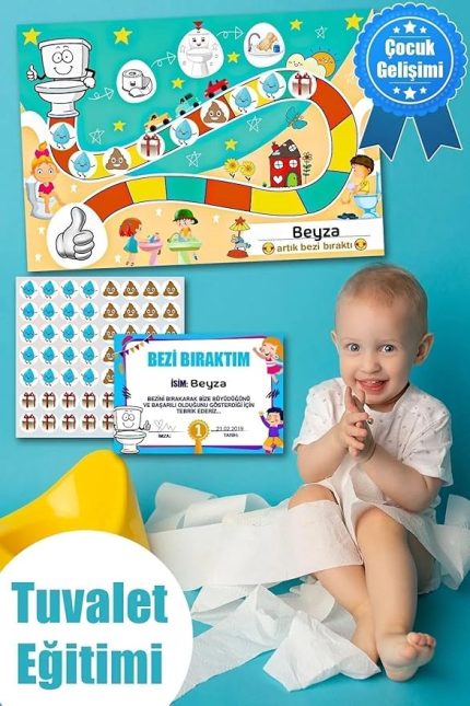 Major Selection Eğlenceli Ve Eğitici Tuvalet Eğitimi Pvc Sticker Panosu 30X42Cm