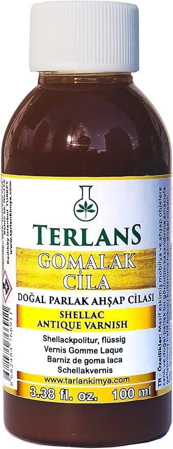 Doğal Ahşap Cilası Gomalak 100 ml - Antik Vernik - Shellac