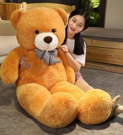 Özel Hediye - 140 cm Papyonlu Peluş Ayıcık... 140cmAyı (KAHVERENGİ)