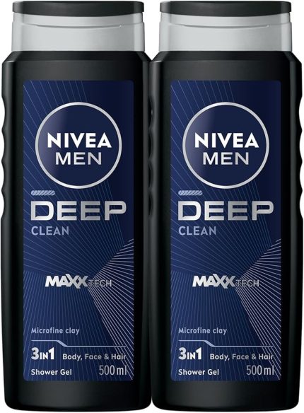 MEN Erkek Deep Dimension Banyo ve Duş Jeli 500ml, 3ü 1 Arada Komple Bakım, Vücut Saç Yüz, X2 Adet