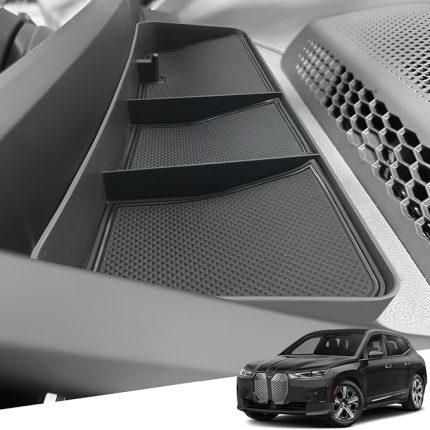 PIN iX I20, BMW iX Elektro EV 2022 2023 ile uyumlu, orta konsol, düzenleyici, saklama kutusu, navigasyon ekranının arkasında kullanılır, kaymaz paspas ile