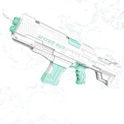 Tabancası Şarjlı Elektrikli Su Emiş Yapabilen Otomatik Taramalı 10 Metre Menzilli 60 CM Büyük Boy 800 ML Kapasite Dev Boy Su Tüfeği (Turkuaz)