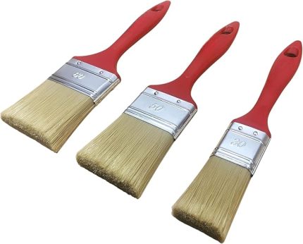 3'lü Boya Badana Kestirme Fırçası – 2,5/4,5/6,5 cm – Ergonomik Saplı – Duvar Kenar Köşe Kapı Korkuluk Resim Aktivite