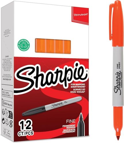 Sharpie Fine Permanent Markör, Turuncu- Bulk