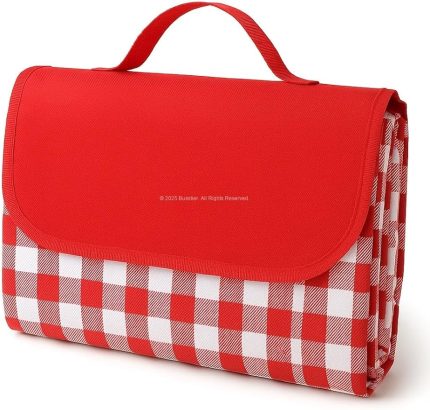 Piknik Örtüsü 205×160 cm, Su Geçirmez Kareli Tasarım, Kolay Temizlenebilir, Katlanabilir Portatif, Geniş Piknik ve Kamp Matı, Hafif Taşınabilir Stil
