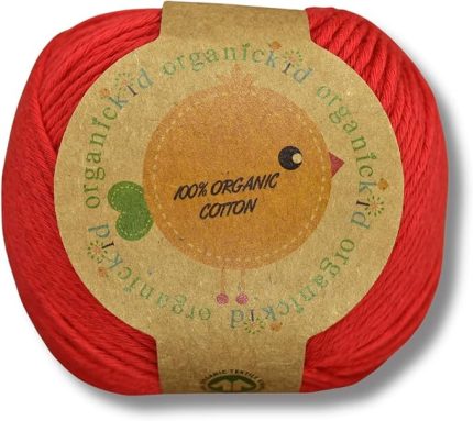 Organik Pamuk Amigurumi Punch 50 gr El Örgü Ipi Kırmızı 4'lü Paket