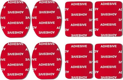 8 adet 3M Yapışkan Yapışkan Pedler GoPro için Kavisli Düz Kask Taban Montajı, Çift Taraflı Yapışkan Bantlar GoPro Hero 10, 9, 8, 7,6 için Yedek Kitler, Eylem Kamerası, Dashcams (Kavisli ve Düz Montaj Pedleri)