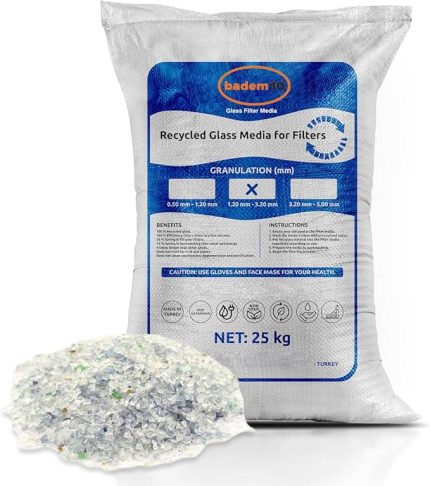 Cam Filtre Medyası 25 Kg Havuz Filitre Temizleme Cam Kumu 1.20-3.20 mm