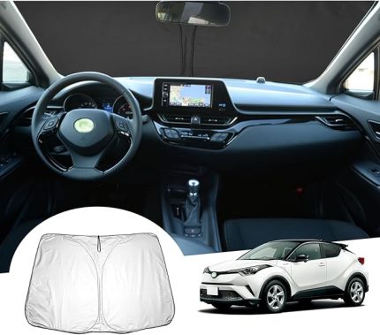 Toyota C-HR/Hybrid 2016–2023 ile uyumlu, ön cam iç güneş koruması, güneş koruması, UV koruması, soğutma, iç mekan koruması