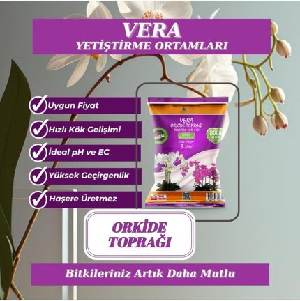 Botanik Vera Orkide Toprağı 3 Litre Orkide Çiçeklendirme Toprağı