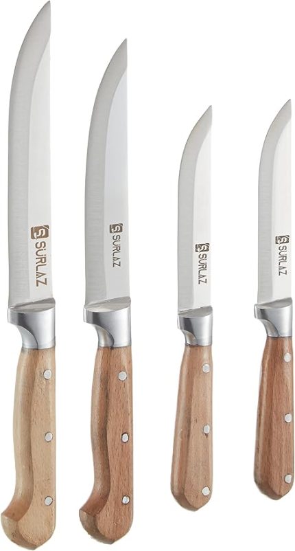 SürLaz Sürmene Bıçak Seti Et Ekmek Sebze Meyve Bıçak Mutfak Bıçağı 4 Parça