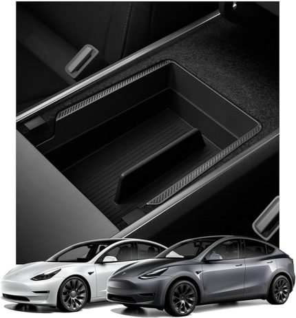 Tesla Model Y (2024-2023) & Model 3 (2023) Kol Dayama (Kolçak) Konsol İçi Düzenleyici TO224 Black - ACP06258