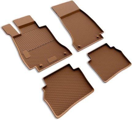 3D Havuzlu Kauçuk Paspas Kahverengi Mercedes E Serisi W214 Sedan (2024 ve Sonrası) ile uyumlu