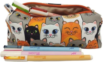 Desenli Astarlı Yıkanabilir Bez Kalemlik Kalem Kutusu Çok Renkli Fypr6343K15