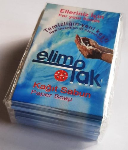 YAPRAK-ÇANTA, CEP TİPİ- KLASİK KAĞIT SABUN-10 LU AMBALAJ- HER BİRİ TEK KULLANIMLIK (10 * 15)150 YAPRAK-YERLİ ÜRETİM-ORTAK KULLANIM ALANLARINDA VE DIŞ MEKANLARDA KİŞİSEL HİJYEN SAĞLAR