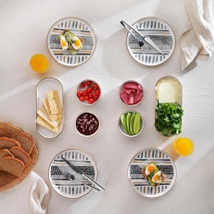 Sunny 4 Kişilik Kahvaltı Takımı 10 Parça-Gri