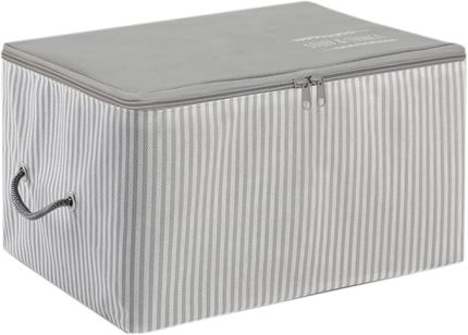 Home Textile Küçük Boy Gri Çizgili Stuff & Things Hurç 30 x 22 x 18 cm