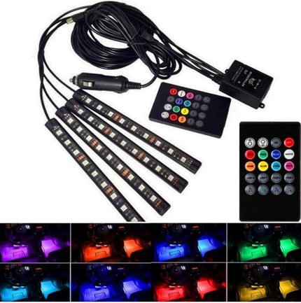 Ledli Ayak Altı Led Lamba Sese Ve Müziğe Duyarlı Kumandalı Led Rgb