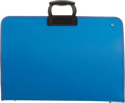 Proje Çantası Mavi, 38x55 cm, Askılı Taşıma, Kalemlikli, Sert Kapaklı, El Yormayan Ergonomik Kulp