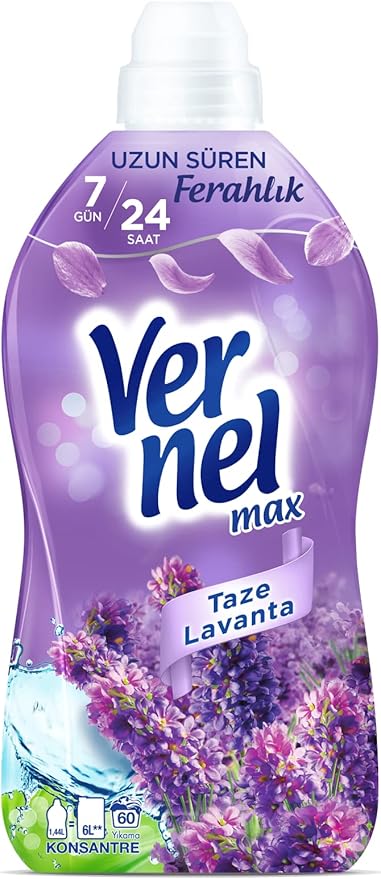 max Taze Lavanta Kokulu 60 Yıkama Konsantre Çamaşır Yumuşatıcısı (1 x 1440 mL)