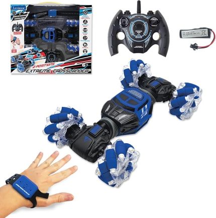 Extreme Crosslander, Off-Road Uzaktan Kumandalı Araba, 12 km/saate kadar, Işık Efektleri, Uzaktan ve Hareket Kontrol Bileziği Dahil, Müzik, Şarj Edilebilir, RC50