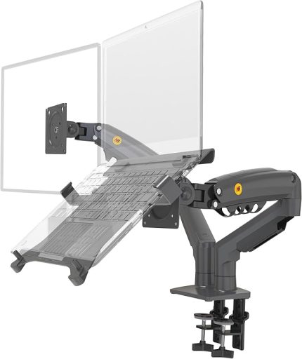 Bayou NB F160-FP Çift Kol Profosyonel 17"-27" Monitör Tutucu ve Laptop Standı