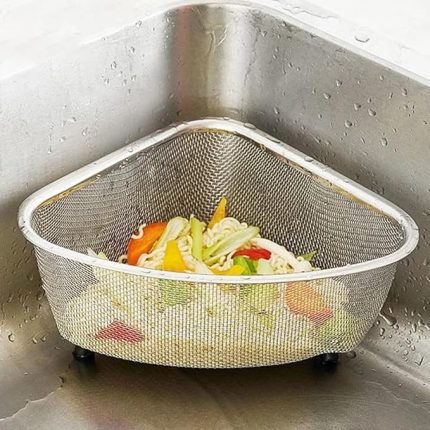 Paslanmaz Çelik Ayaklı Lavabo Çöp Süzgeci 18x13x10 Cm | Paslanmaz Çelik Ayaklı Lavabo Çöp Süzgeci - Hijyenik ve Pratik Çöp Süzme Çözümü!