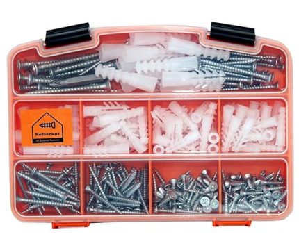 All Essential Fasteners 320Parça 12 Çeşit Vida Seti, Dübelli Sunta Vidası Seti,matkap Ucu Bits Uç Ve Takım Çantası