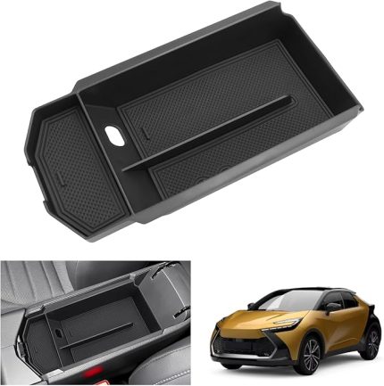 Yeni C-HR Hybrid 2024 2025 Orta Konsol Saklama Kutusu, CHR II 2024'ten itibaren Kolçak Düzenleyici Tepsi Rafları 3D Tarama Orijinal, C-HR 2024 Aksesuar (Siyah1)