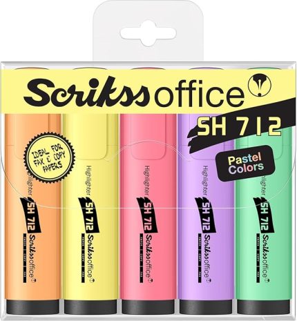 Office Sh712 Pastel Fosforlu 5'li Blister