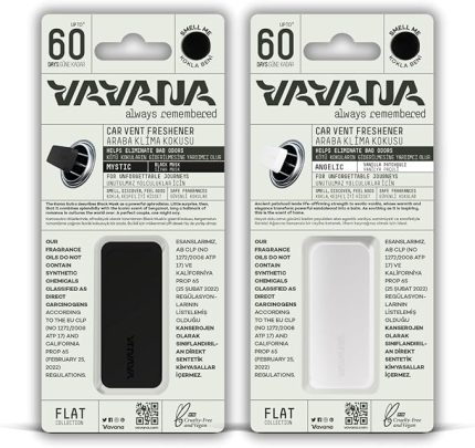 Araba Klima Kokusu, Flat Oto Kokusu 2'li Set (MUSK & VANİLAY)