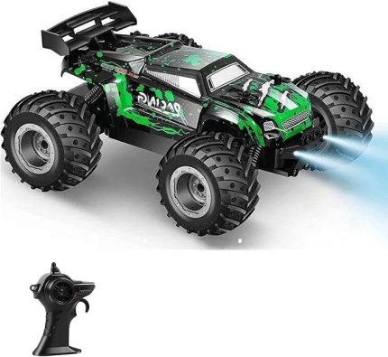 GHz Uzaktan Kumandalı Şarjlı Led Işıklı Drift Atan 20 Km Hız Yapan Off Road Araba (Yeşil)