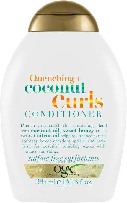 bukleli saçlar için nemlendirici coconut curls sülfatsız bakım kremi (385 ml)