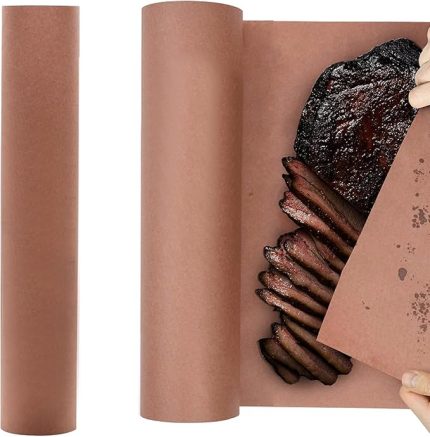 Kasap kağıdı, kasap kağıdı, et tütsülemek için mükemmel, ızgara kağıdı, gıda maddelerine uygun, ızgara, balık eti, mükemmel sulu et pişirme, 40 cm x 15 m