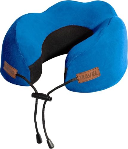 Ortopedik Seyahat Yastığı Visco Boyun Destekli Seyahat Yastığı - Siyah | Ergo Travel (Mavi)