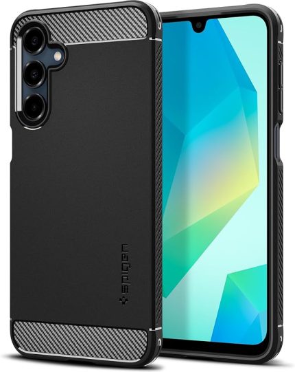 Samsung Galaxy A16 ile Uyumlu Kılıf Rugged Armor Matte Black - ACS08891
