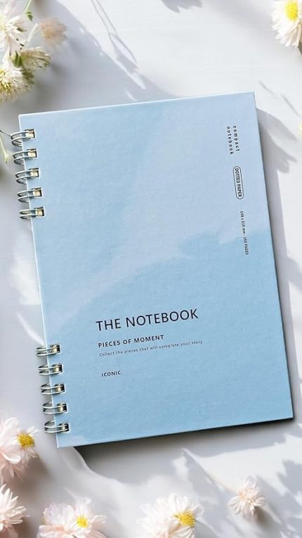 Tanıtım Spiralli 80 Yaprak Noktalı A5 Defter, Not Defteri, Okul Defteri, 4 Farklı Renk Seçeneği (02 Placid Blue)