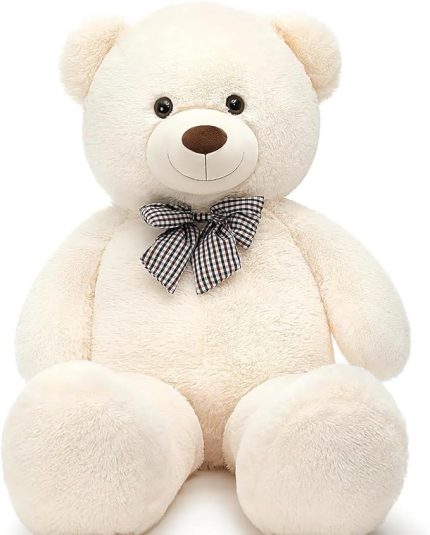 Sevimli Peluş Şaşkın Ayı 80 cm - Sevgiliye Özel HEDİYE Beyaz