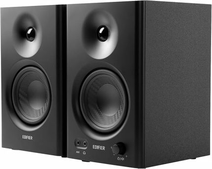 MR4 kompakt 2.0 stüdyo monitörü (42 Watt) D sınıfı amplifikatör ve iki seçilebilir ses modu