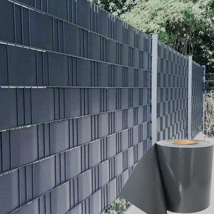 panel çit pvc koruma bantları ANTRASİT 50 metre - (14cm, Antrasit)