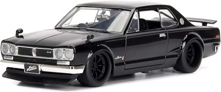 253203004, Hızlı ve Öfkeli 1971 Nissan Skyline 1:24, Die-cast( Metal ), Açılabilir Bagaj Kaput ve Kapılar, Fast & Furious 1971 Nissan Skyline