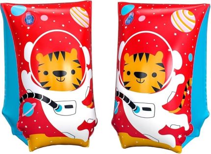 Yüzme Kolluğu 5-12 Yaş, Astro Tiger Sevimli Hayvan Figürlü Havuz Deniz Simidi 30x15 Cm