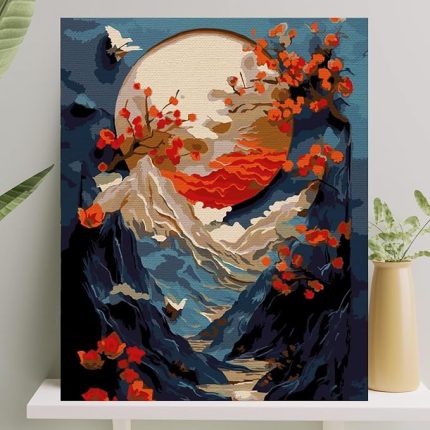 Boyama Tuval Seti Fırça Boya Dahil (Çıtalı) 40x50 CM - Dağlar