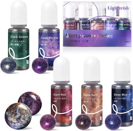 Epoksi reçine pigmenti, 5 renk, reçine boyası, UV reçine pigmenti, yüksek konsantrasyonlu reçine renk pigmenti, kendin yap takı üretimi için, reçine anahtarlık, sanat üretimi